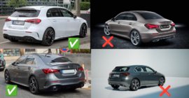 Mercedes A-class W177 2018– Premium AMG / A35 stänkskydd (4 st) foto 3
