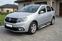 Dacia Logan MCV 2013–2020 Mevsim Grey sidosteg (2 st, aluminium) foto 1