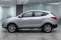 Hyundai IX-35 2010–2015 Mevsim Grey sidosteg (2 st, aluminium) foto 1