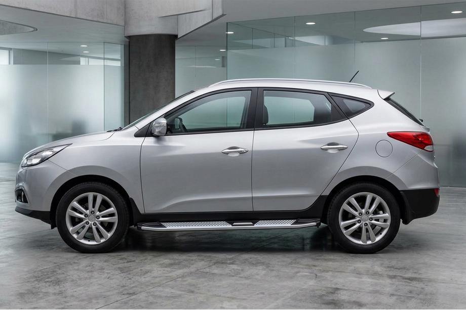 Hyundai IX-35 2010–2015 Mevsim Grey sidosteg (2 st, aluminium) Image