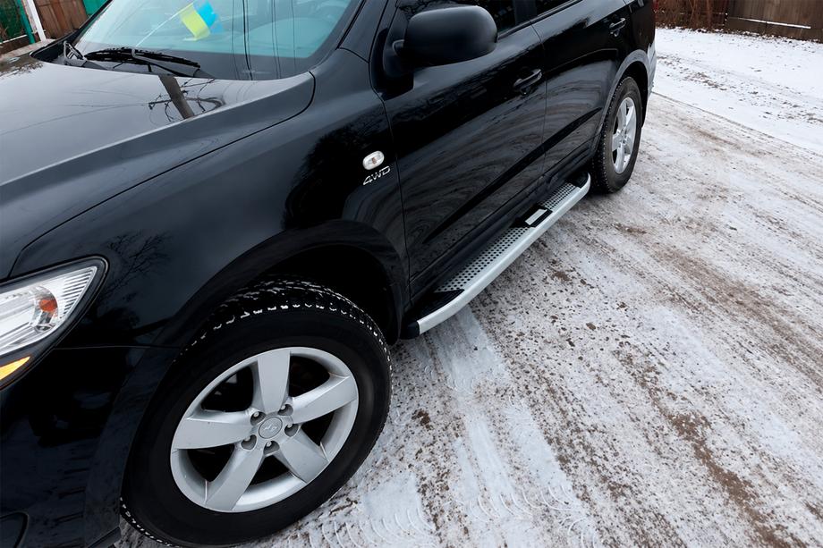 Hyundai Santa Fe 2 2006–2012 Mevsim Grey sidosteg (2 st, aluminium) Image