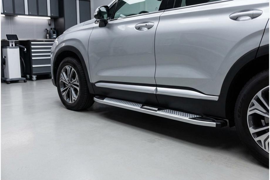 Hyundai Santa Fe 4 2018–2023 Mevsim Grey sidosteg (2 st, aluminium) Image