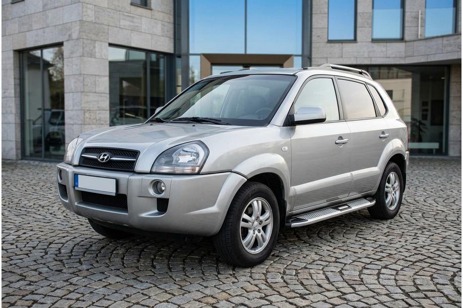 Hyundai Tucson JM 2004– Mevsim Grey sidosteg (2 st, aluminium) Foto 1
