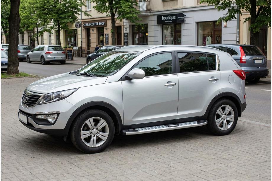 Kia Sportage 2010–2015 Mevsim Grey sidosteg (2 st, aluminium) Image