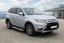 Mitsubishi Outlander 2012–2021 Mevsim Grey sidosteg (2 st, aluminium) foto 1