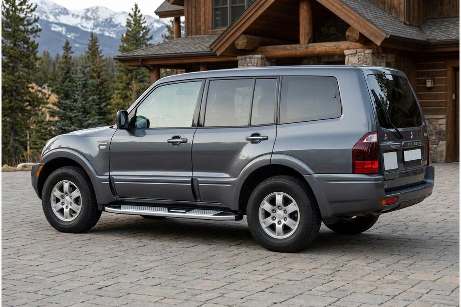 Mitsubishi Pajero Wagon III 1999–2006 Mevsim Grey sidosteg (2 st, aluminium) Image