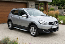 Nissan Qashqai 2010–2014 Mevsim Grey sidosteg (2 st, aluminium) foto 1