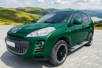 Peugeot 4007 2007–2013 Mevsim Grey sidosteg (2 st, aluminium) foto 1