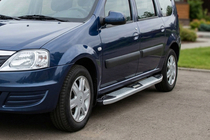 Renault Logan MCV 2005–2013 Mevsim Grey sidosteg (2 st, aluminium) foto 3