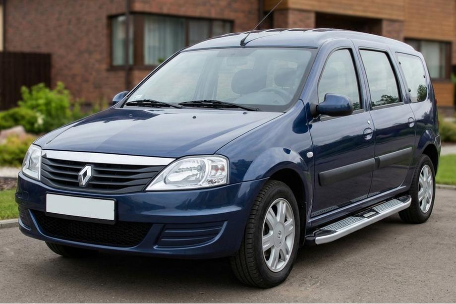 Renault Logan MCV 2005–2013 Mevsim Grey sidosteg (2 st, aluminium) Image