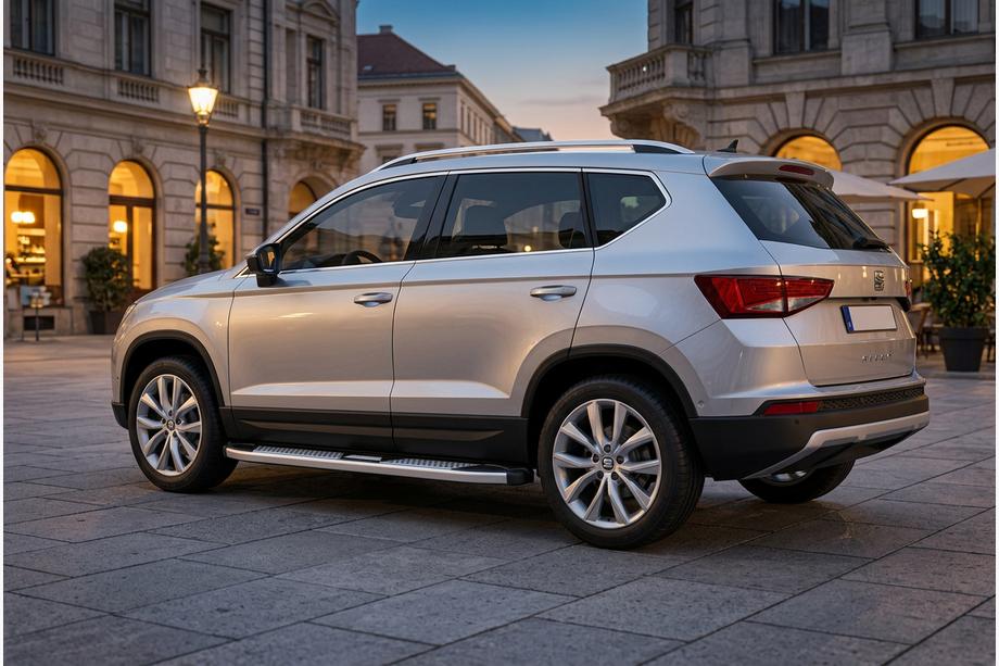 Seat Ateca 2016– Mevsim Grey sidosteg (2 st, aluminium) Image