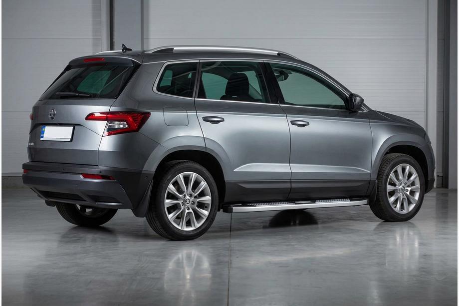 Skoda Karoq 2018– Mevsim Grey sidosteg (2 st, aluminium) Image