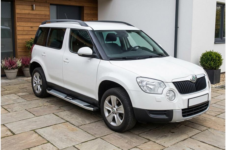 Skoda Yeti 2009–2017 Mevsim Grey sidosteg (2 st, aluminium) Image