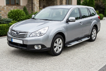 Subaru Outback 2009–2014 Mevsim Grey sidosteg (2 st, aluminium) foto 1