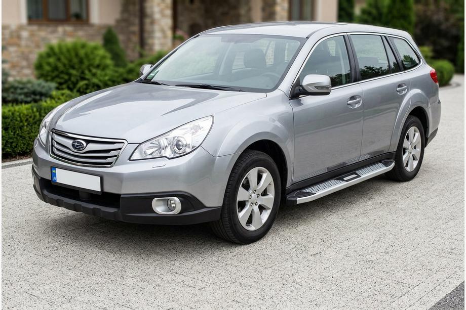 Subaru Outback 2009–2014 Mevsim Grey sidosteg (2 st, aluminium) Image
