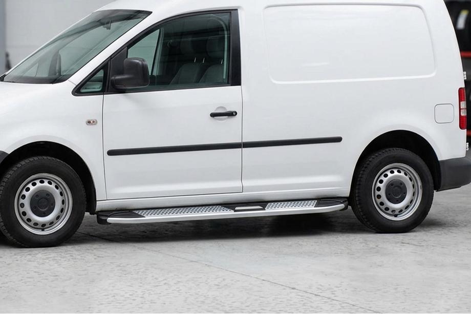 Volkswagen Caddy 2010–2015 Mevsim Grey sidosteg (2 st, aluminium) Standardbas Image