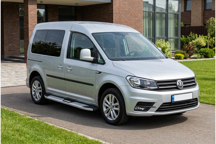 Volkswagen Caddy 2015–2020 Mevsim Grey sidosteg (2 st, aluminium) Maxi hjulbas Image