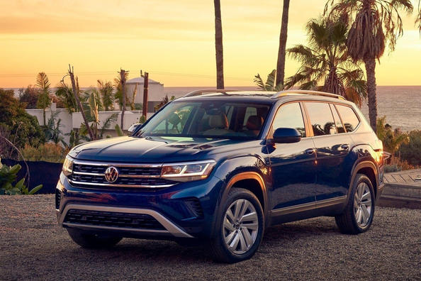 Uppdaterad sjusitsig Volkswagen Atlas-crossover