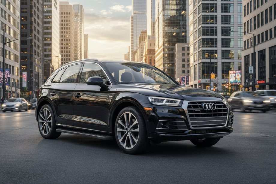 Audi Q5 2017–2025 Sidosteg Allmond Black (2 st, aluminium) Image