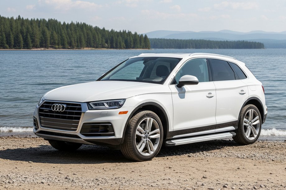 Audi Q5 2017–2025 Sidosteg Maya V2 (2 st, aluminium) Image