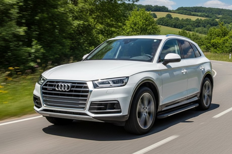 Audi Q5 2017–2025 Sidosteg Bosphorus Grey (2 st, aluminium) Image