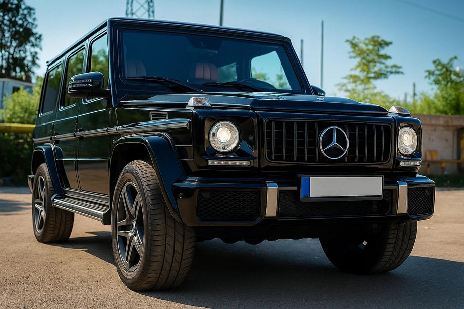 Mercedes G class W463 1990–2018 Frontgrill (GT Panamericana, utan krom) Helsvart Foto 3