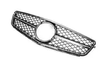 Mercedes C-klass W204 2007–2015 AMG Silver frontgrill foto 3