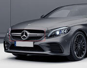 Mercedes C-class W205 2014–2021 AMG Silver frontgrill (för Avantgarde/AMG-Line/C43 AMG) 2014-2018, utan kamera foto 3