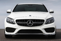 Mercedes C-class W205 2014–2021 Frontgrill i C63-design (för Avantgarde/AMG-Line/C43 AMG) 2018+, utan kamera foto 2