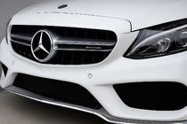 Mercedes C-class W205 2014–2021 Frontgrill i C63-design (för Avantgarde/AMG-Line/C43 AMG) 2018+, utan kamera foto 1