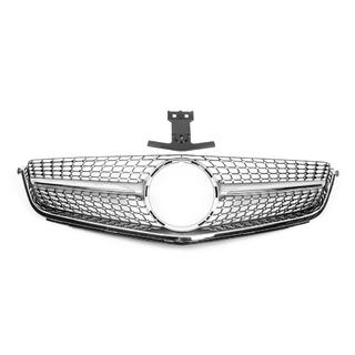 Frontgrill Diamond Silver (för C63) Mercedes C-klass W204 2007–2015 foto 1