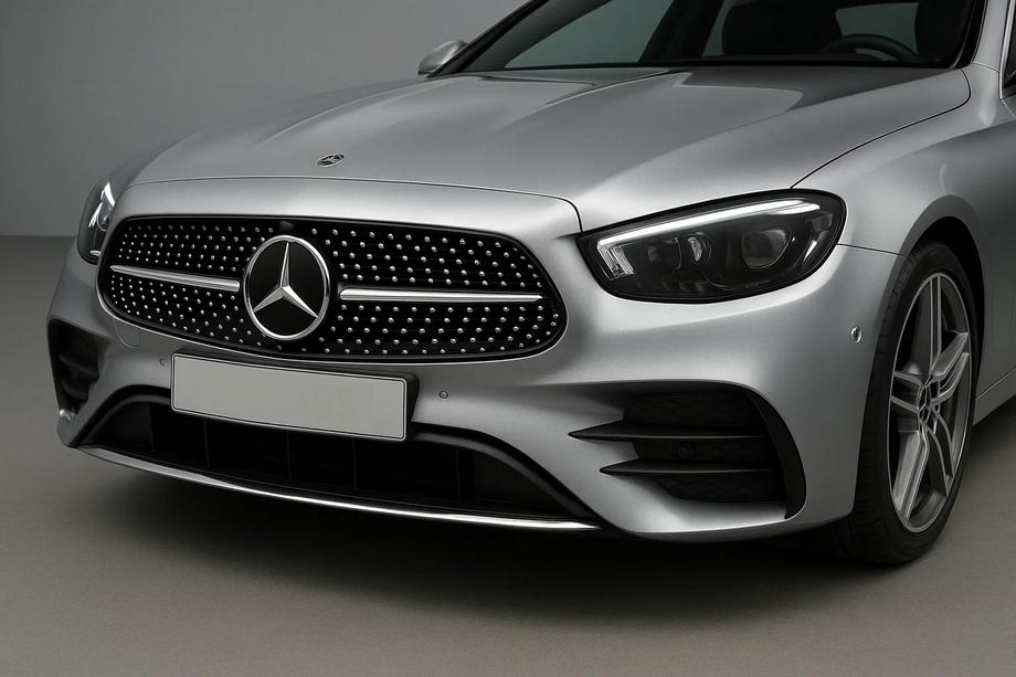 Mercedes E-klass W213 2016–2023 Frontgrill Diamond Silver (AMG Line, 2020+) Utan kamerauttag Image