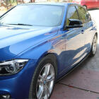 BMW 3-serien F30/F31 2012–2019 Sidokjolskåpor EuroCap (för M-Sport sidokjolar, svart högglans) foto 8
