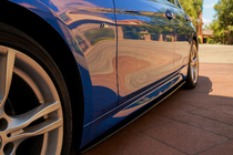 BMW 3-serien F30/F31 2012–2019 Sidokjolskåpor EuroCap (för M-Sport sidokjolar, svart högglans) foto 3