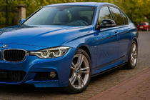 BMW 3-serien F30/F31 2012–2019 Sidokjolskåpor EuroCap (för M-Sport sidokjolar, svart högglans) foto 2