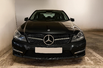 Mercedes C-klass W204 2007–2015 Främre grill Diamond Silver foto 3