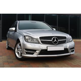 Främre grill Diamond Silver Mercedes C-klass W204 2007–2015 foto 1