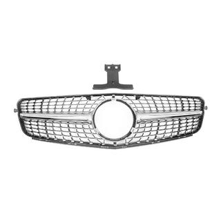 Främre grill Diamond Silver Mercedes C-klass W204 2007–2015 foto 2