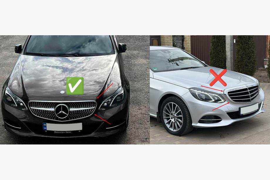 Mercedes E-class W212 2009–2016 Frontgrill Diamond Silver (för Avantgarde och AMG-Line, 2013-2016) Foto 10