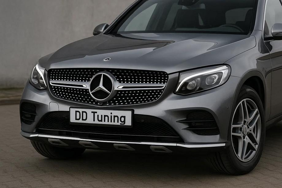 Mercedes GLC Coupé C253 2016–2023 Frontgrill Diamond Silver (2015-2019) Utan kamerauttag Image