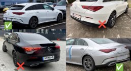 Mercedes CLA C118 2019– Bakre diffuser med avgasändrör (CLA45-design) foto 4