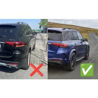 Bakre diffuser med avgasändrör GLE63 Silver (2018-2026) foto 4