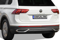 Volkswagen Tiguan 2016–2023 Dekorlister med imitation av avgasändrör 2020+ (3 st, rostfritt stål) foto 1