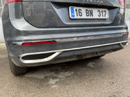 Volkswagen Tiguan 2016–2023 Dekorlister med imitation av avgasändrör 2020+ (3 st, rostfritt stål) foto 4