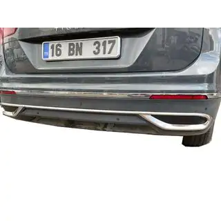 Dekorlister med imitation av avgasändrör 2020+ (3 st, rostfritt stål) foto 3