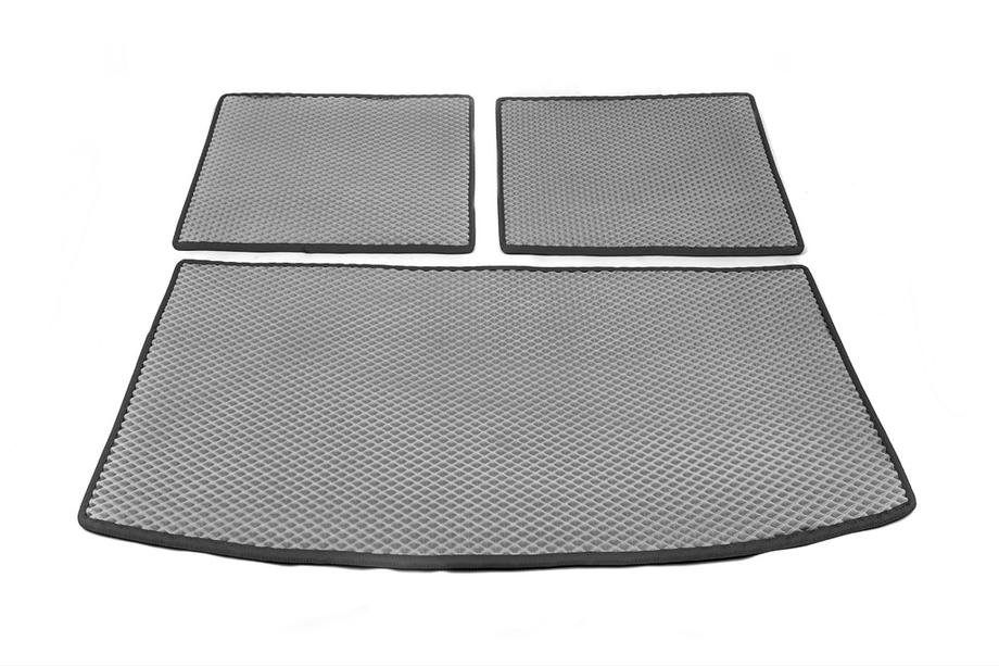 Audi Q7 2005–2015 Bagagerumsmatta, 3 delar (EVA, grå) (7-sits) Image