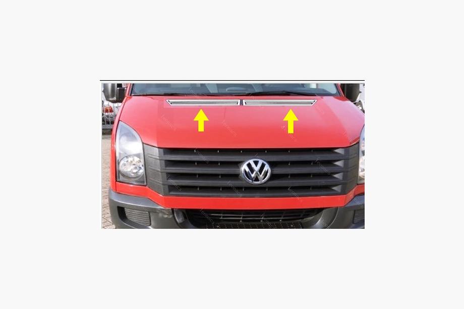 Volkswagen Crafter 2006–2016 Motorhuvlist (2 st, rostfritt stål) Image