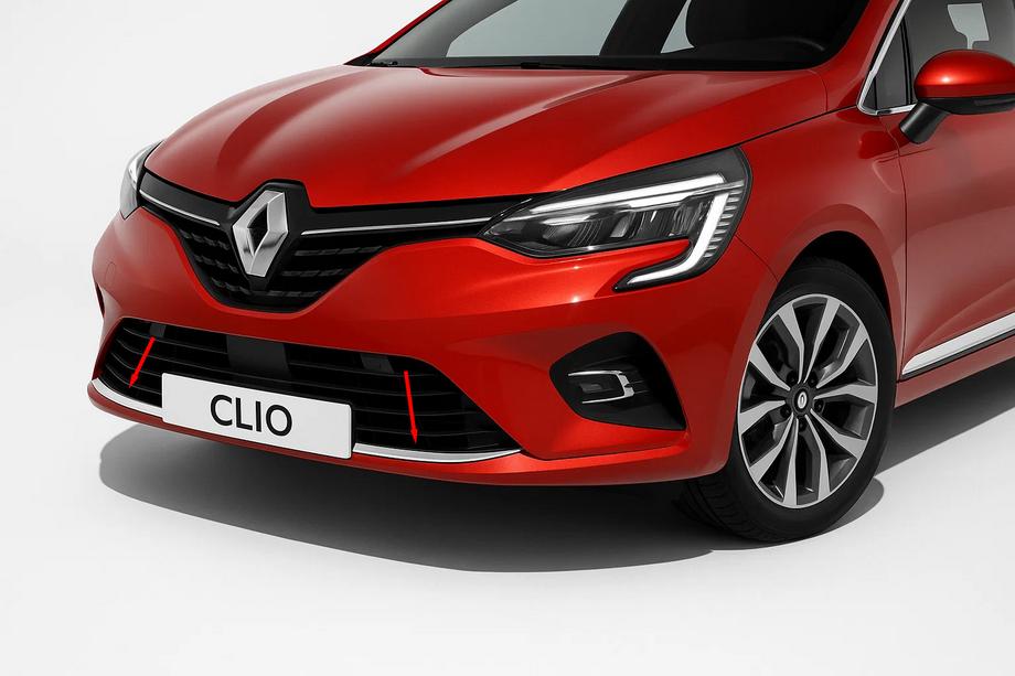 Renault Clio V 2019– Kromad skyddslist för främre stötfångare (1 st, rostfritt stål) Image
