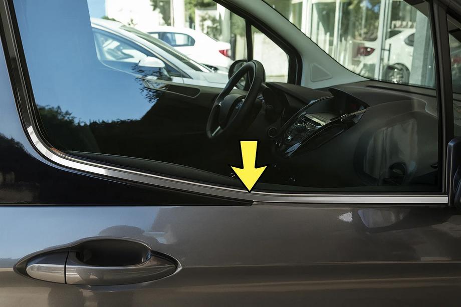 Ford Courier 2014–2023 Fönsterlister (2 st, rostfritt stål) Image