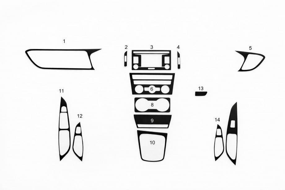 Seat Leon 2013–2020 Instrumentpanelskydd Aluminium Image